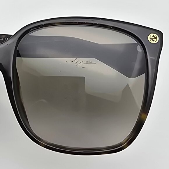 Gucci GG0022S 003 Dark Havana Frame Grey Gradient Lens Square Sunglasses w/ Case - Picture 12 of 16